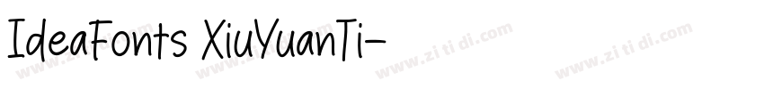 IdeaFonts XiuYuanTi字体转换